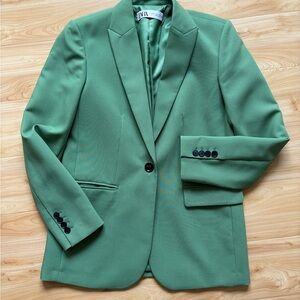 Zara Green Blazer - Size Small